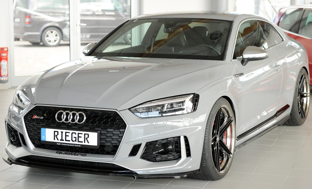 Rieger Frontsplitter Audi RS5 B9/F5 2017-2020 - Högblank Svart