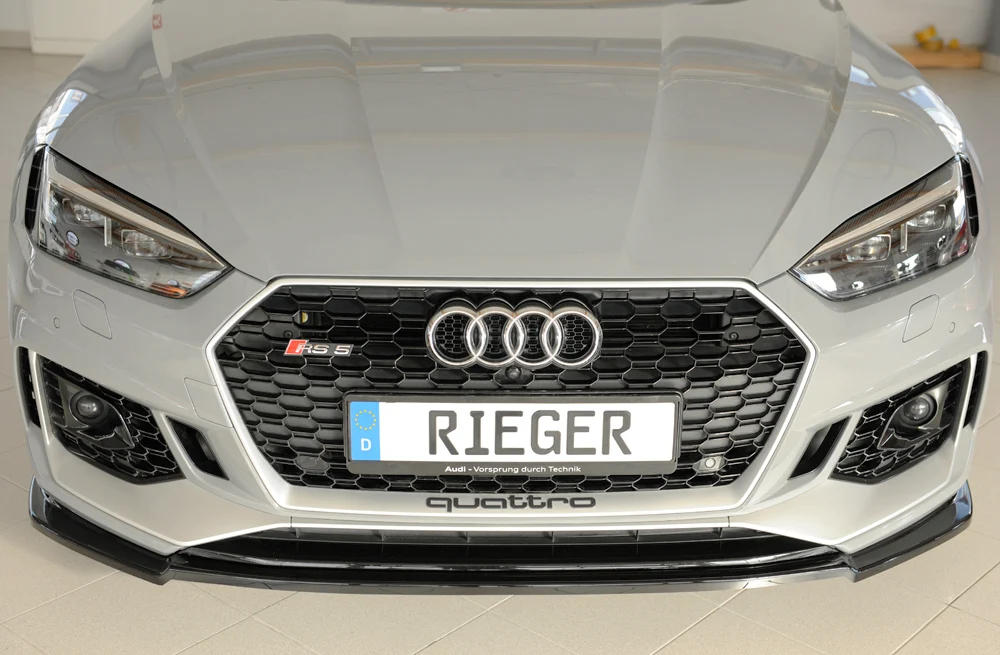 Rieger Frontsplitter Audi RS5 B9/F5 2017-2020 - Högblank Svart