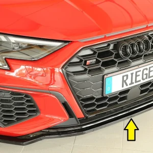 Rieger Frontsplitter Audi S3, A3 S-Line 8Y 2020+ - Högblank Svart