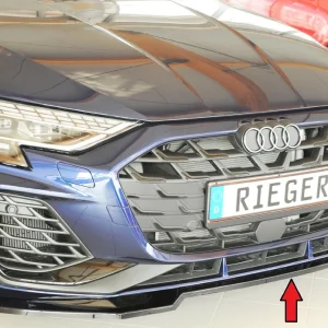 Rieger Frontsplitter Audi S3, A3 S-Line 8Y 2024+ - Högblank Svart