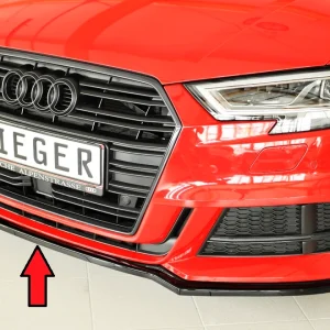 Rieger Frontsplitter Audi S3, A3 S-Line 8V.2 - Högblank Svart