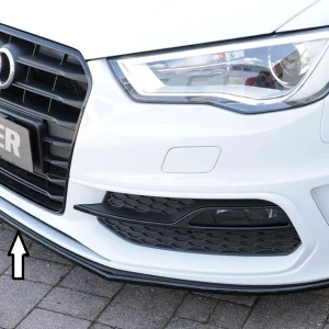 Rieger Frontsplitter Audi S3, A3 S-Line 8V - Högblank Svart