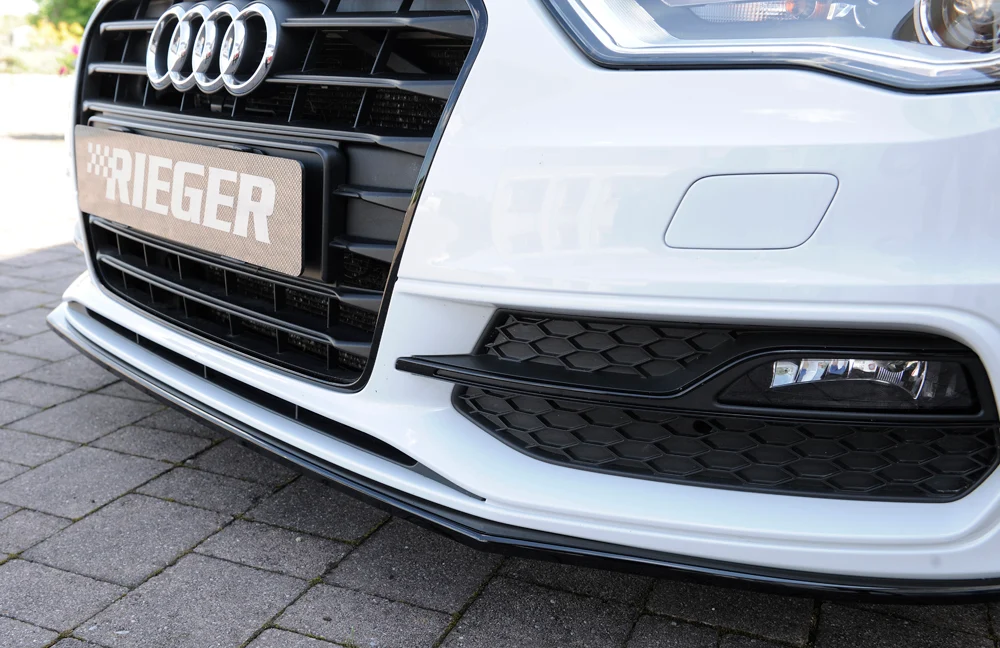 Rieger Frontsplitter Audi S3, A3 S-Line 8V - Högblank Svart