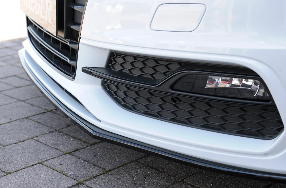Rieger Frontsplitter Audi S3, A3 S-Line 8V - Högblank Svart