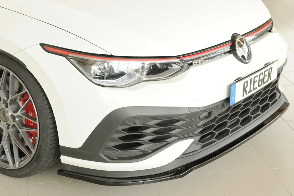Rieger Frontsplitter VW Golf MK8 GTI Clubsport 2020+ - Högblank Svart
