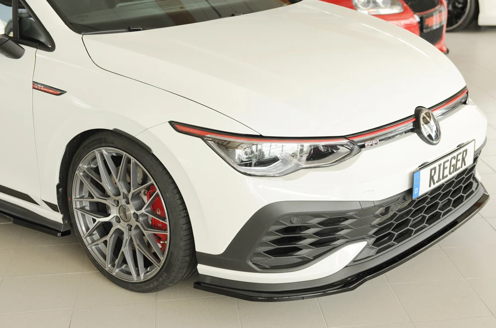 Rieger Frontsplitter VW Golf MK8 GTI Clubsport 2020+ - Högblank Svart