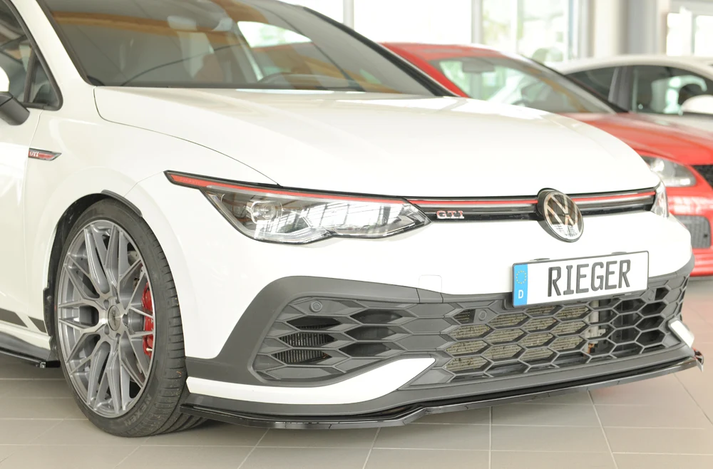 Rieger Frontsplitter VW Golf MK8 GTI Clubsport 2020+ - Högblank Svart