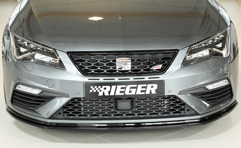 Rieger Frontsplitter Seat Leon FR/Cupra 5F Facelift - Högblank Svart