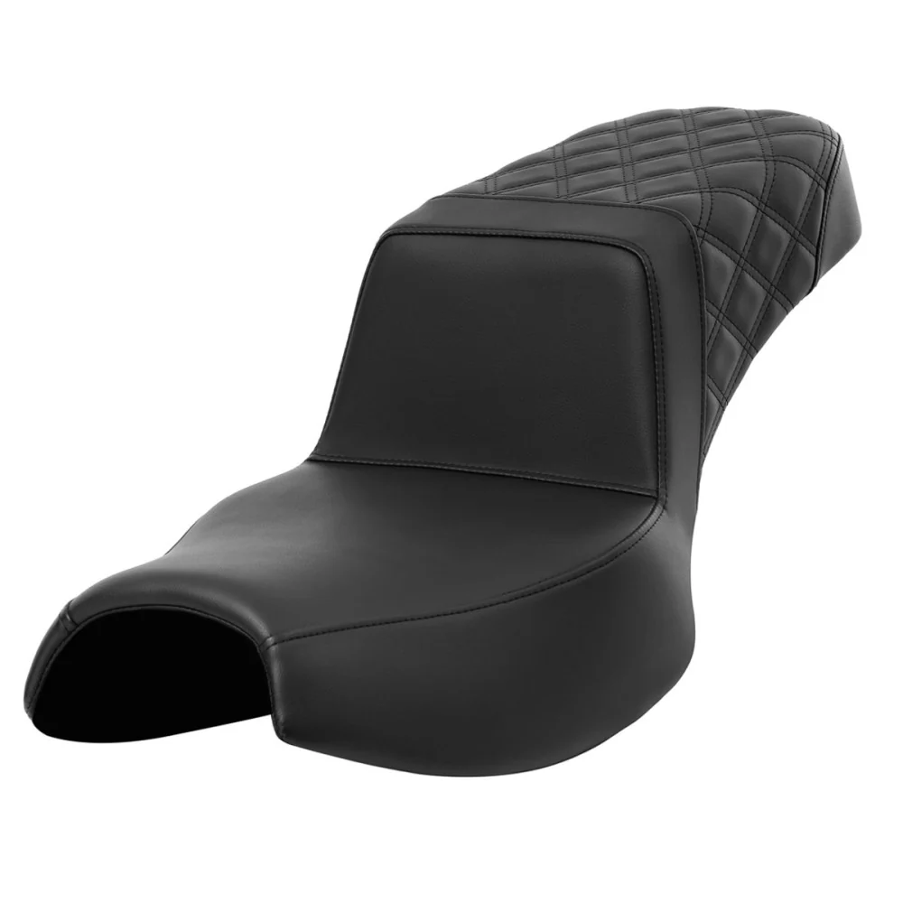 Saddlemen Step-Up Extended Reach Rear Lattice Stitch Sadel till Indian