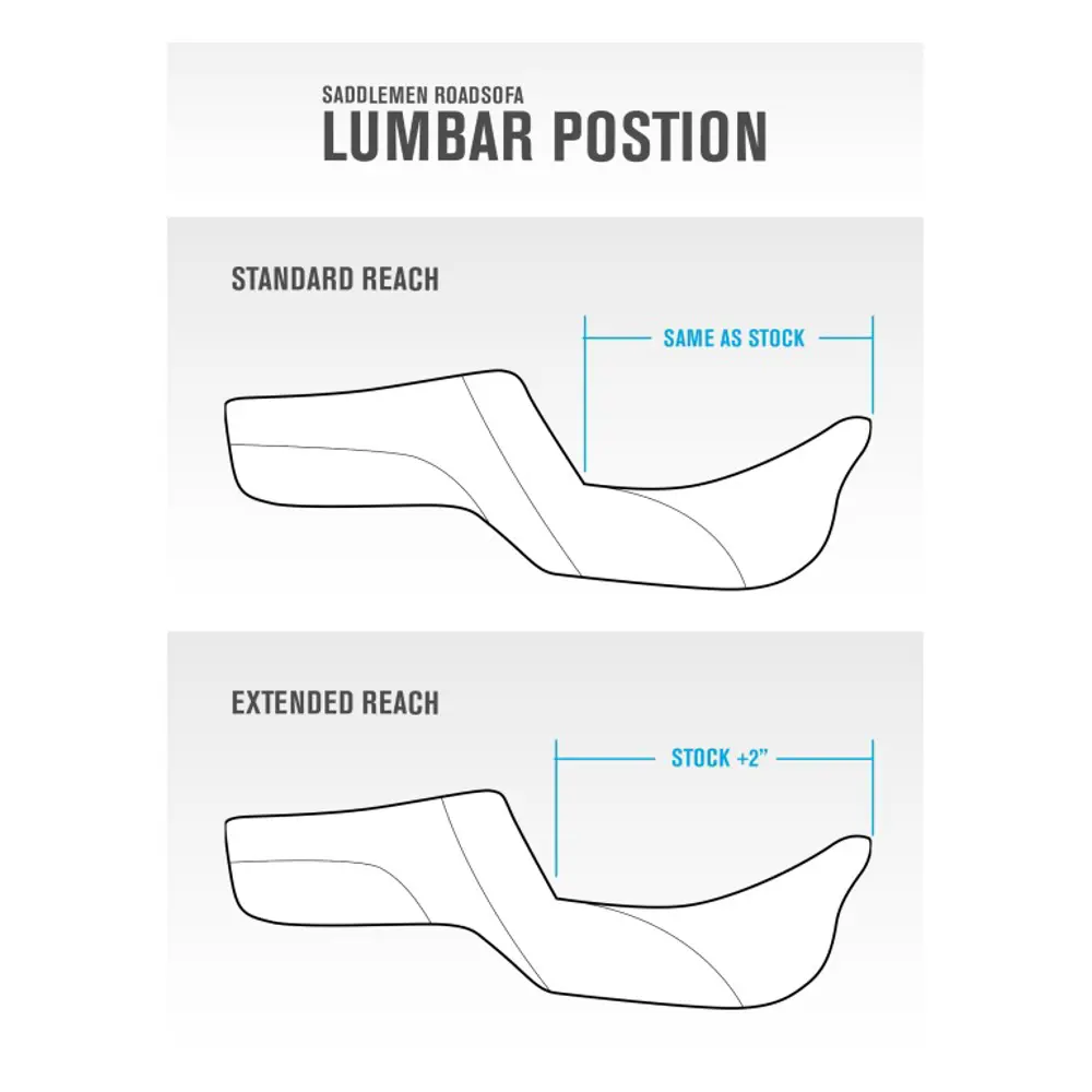 Saddlemen Step-Up Extended Reach Tuck-n-Roll Sadel till Indian
