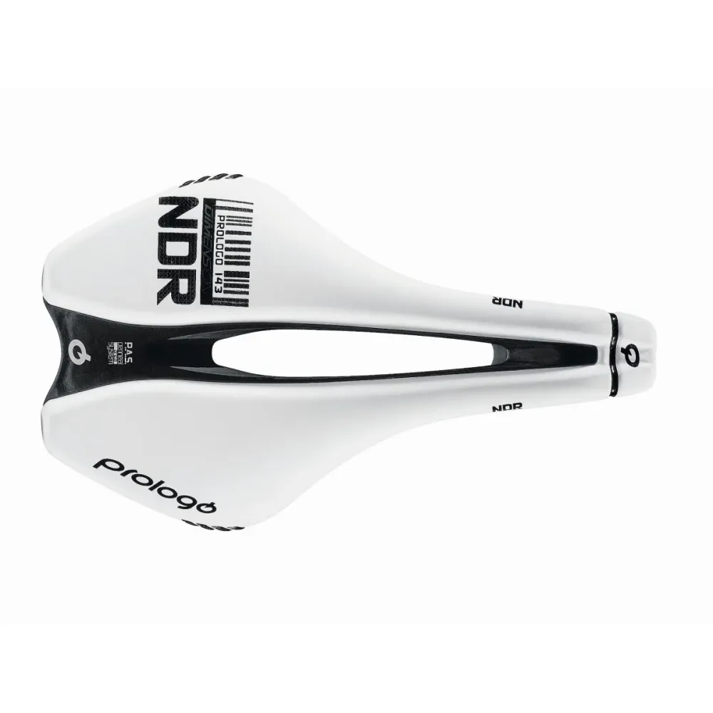 Sadel PROLOGO DIMENSION NDR Carbon Skänklar bredd 143mm Vit