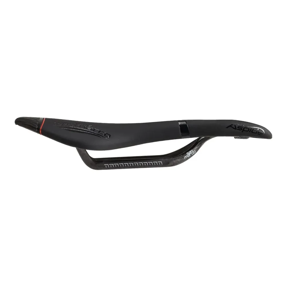 Sadel SAN MARCO ASPIDE CARBON FX OPEN FIT WIDE Carbon Rails Svart