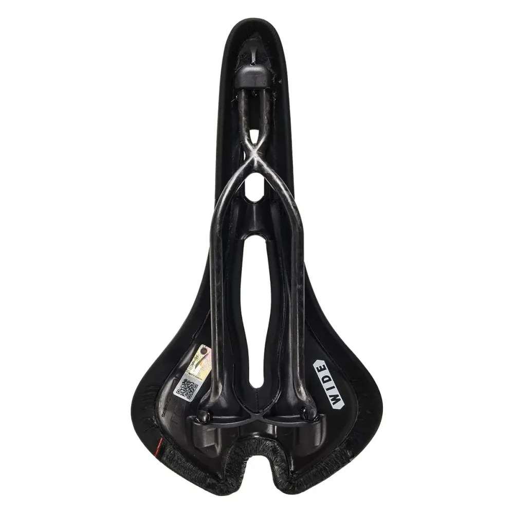 Sadel SAN MARCO ASPIDE CARBON FX OPEN FIT WIDE Carbon Rails Svart
