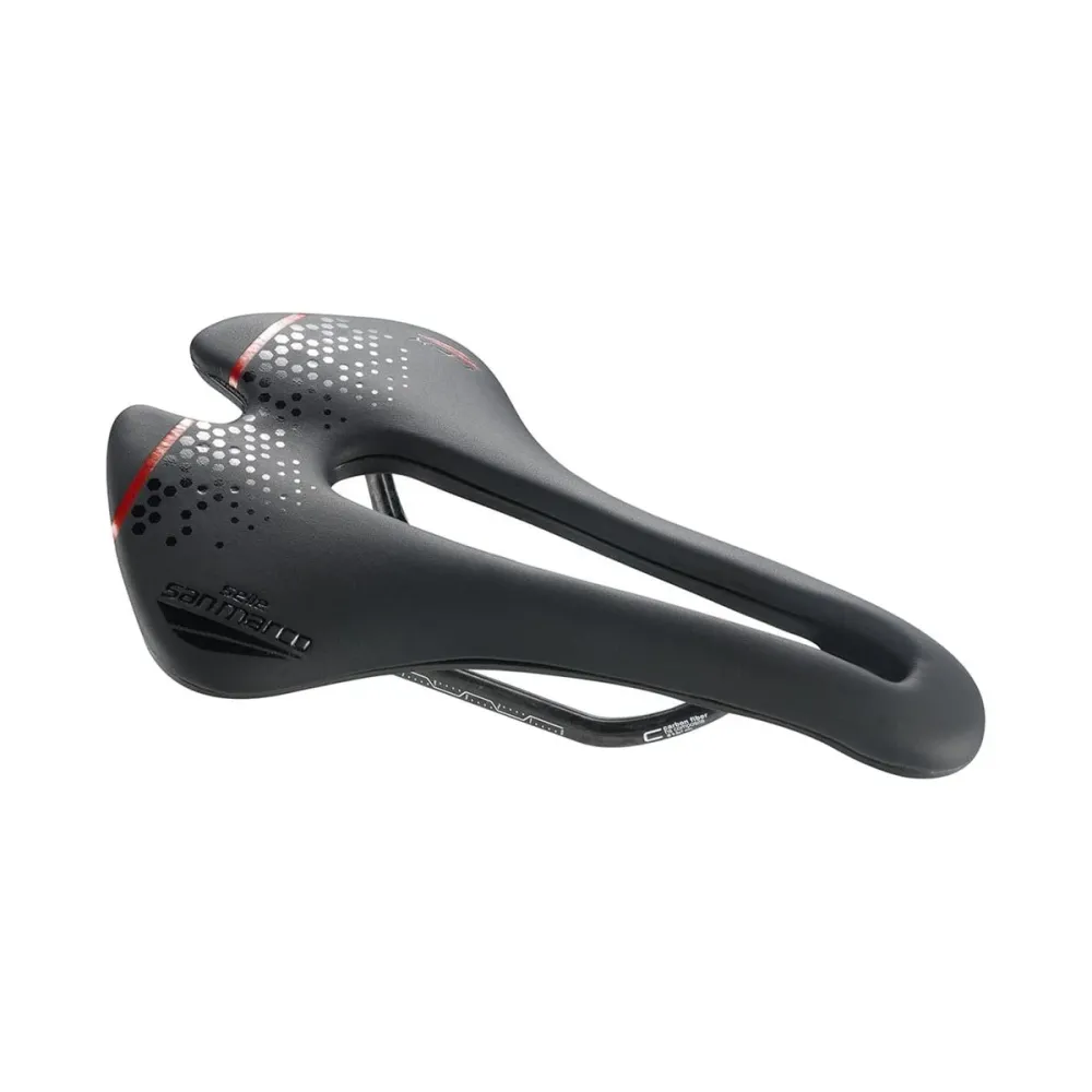Sadel SAN MARCO ASPIDE SHORT OPEN-FIT CARBON FX NARROW Kolfiberskenor