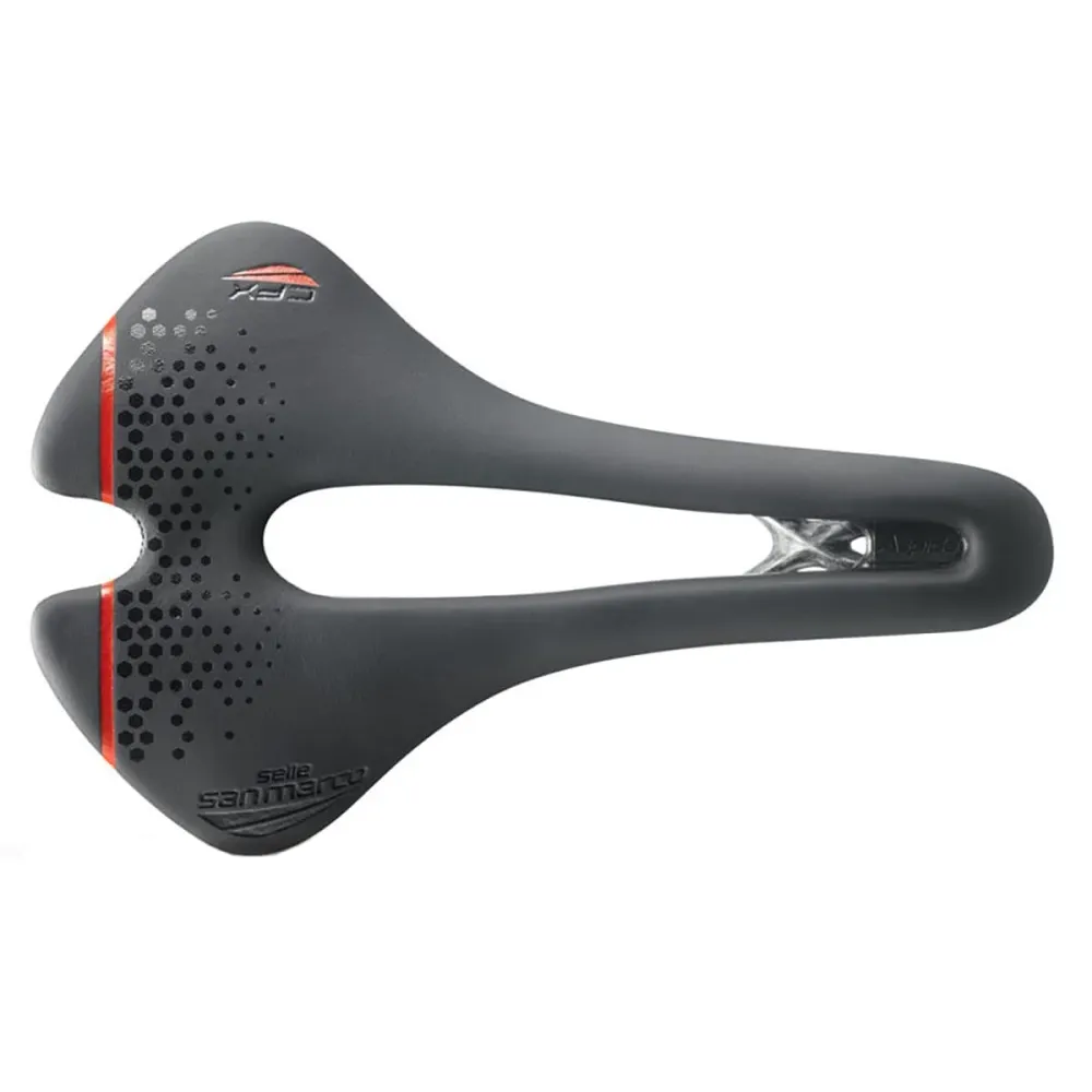 Sadel SAN MARCO ASPIDE SHORT OPEN-FIT CARBON FX NARROW Kolfiberskenor