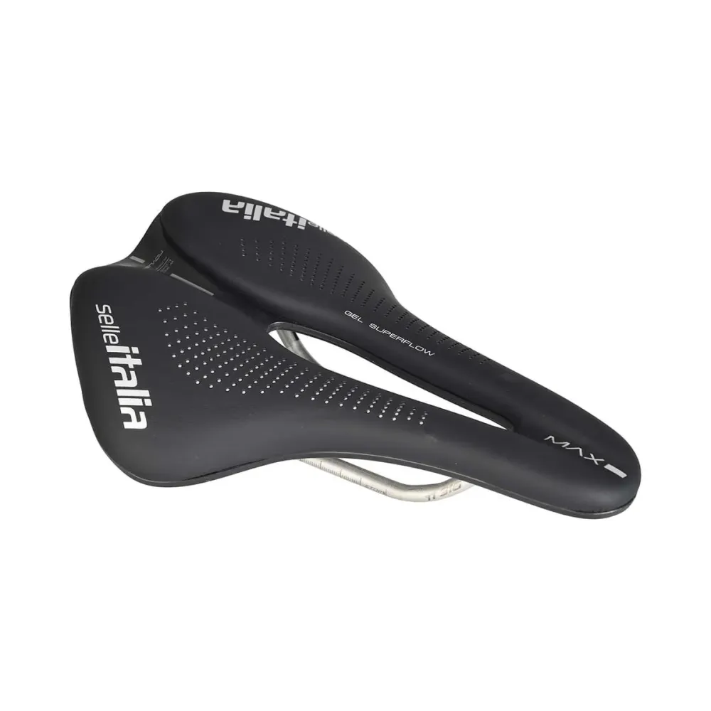 Sadel SELLE ITALIA MAX NOVUS EVO BOOST GEL SUPERFLOW Rails Ti316 Svart