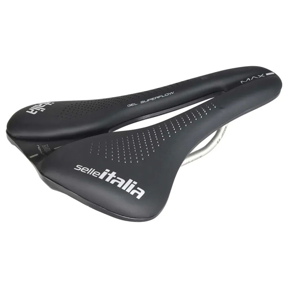 Sadel SELLE ITALIA MAX NOVUS EVO BOOST GEL SUPERFLOW Rails Ti316 Svart