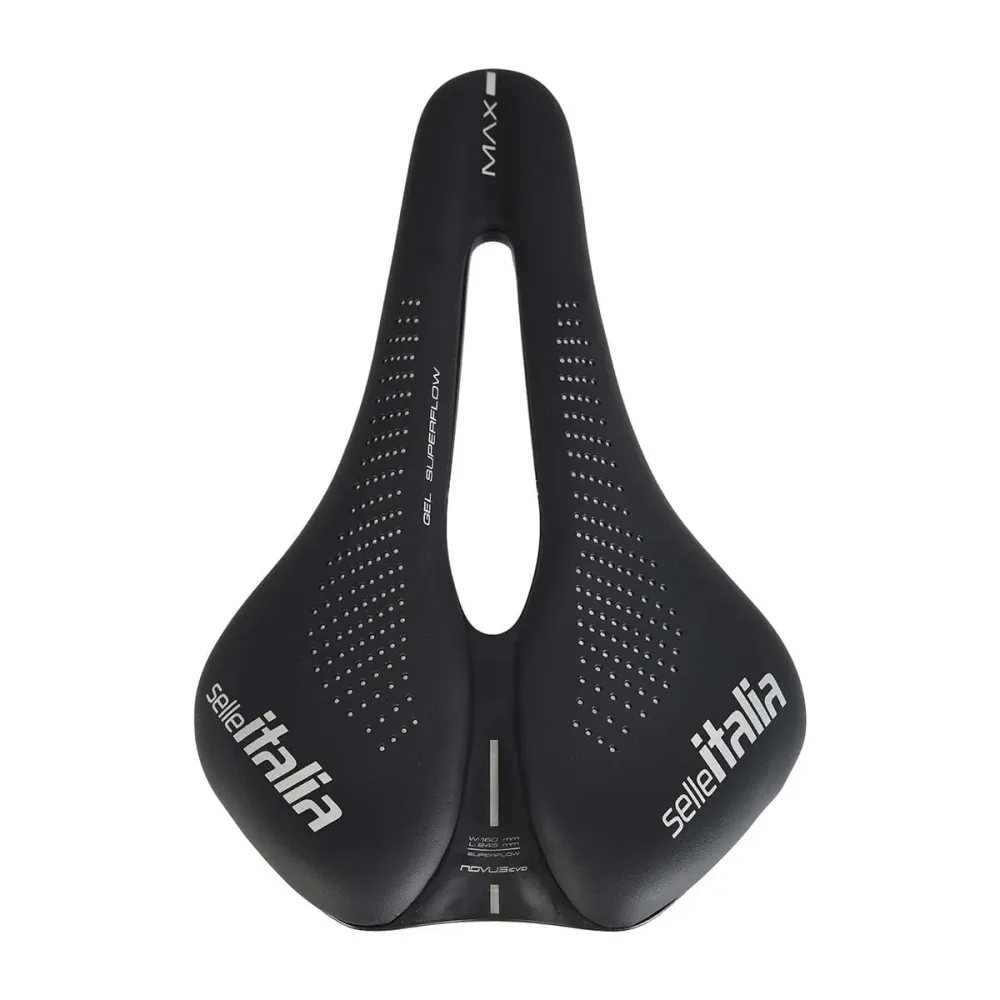 Sadel SELLE ITALIA MAX NOVUS EVO BOOST GEL SUPERFLOW Rails Ti316 Svart