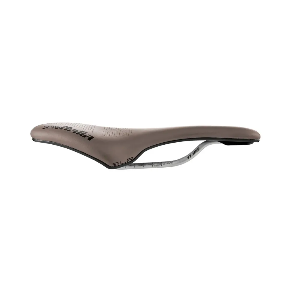 Sadel SELLE ITALIA SLR BOOST GRAVEL SUPERFLOW S Rails TI316 Brun