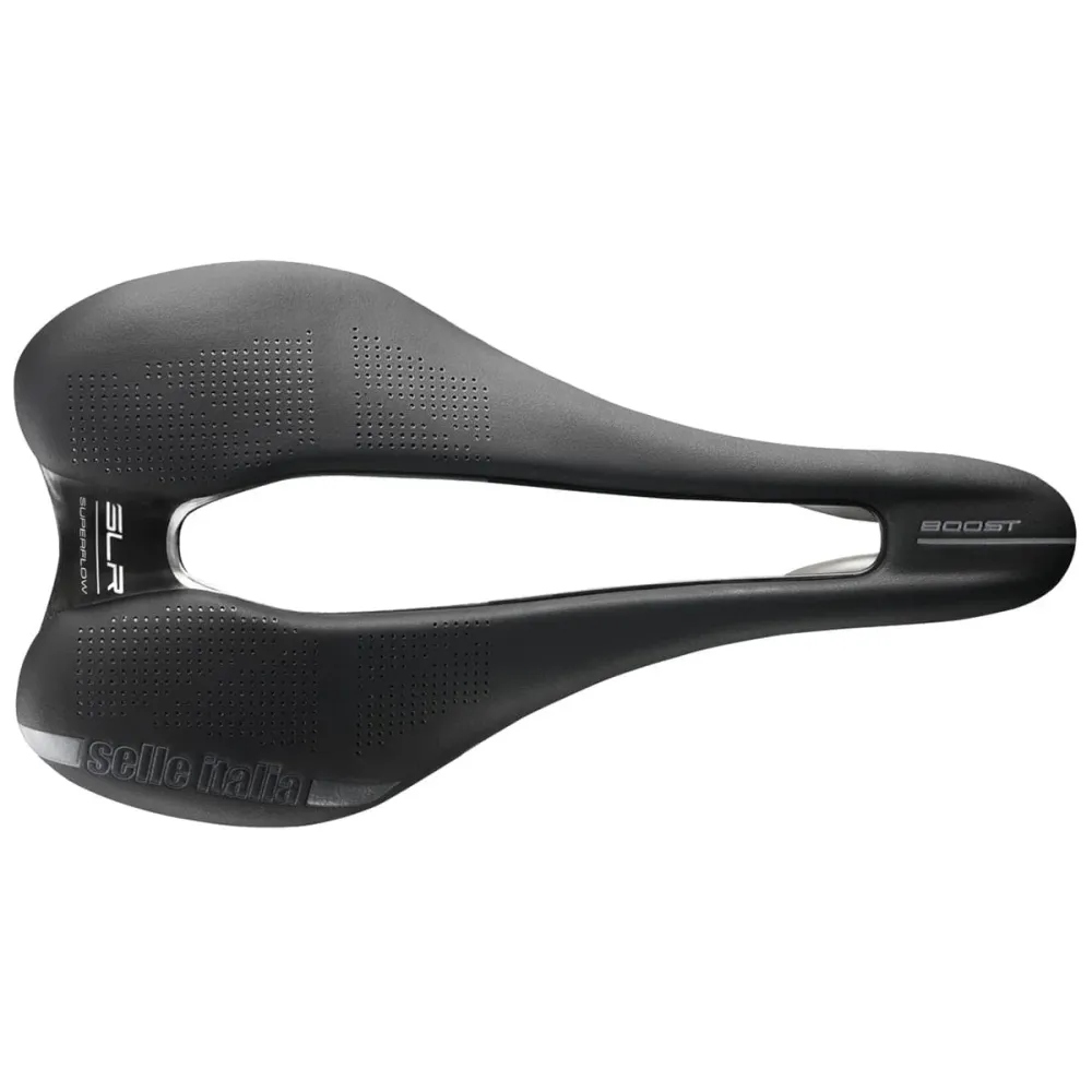 Sadel SELLE ITALIA SLR BOOST SUPERFLOW L Rails TI316 Svart