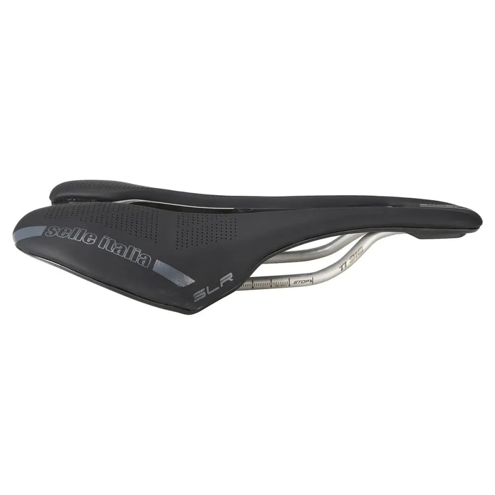 Sadel SELLE ITALIA SLR BOOST SUPERFLOW L Rails TI316 Svart