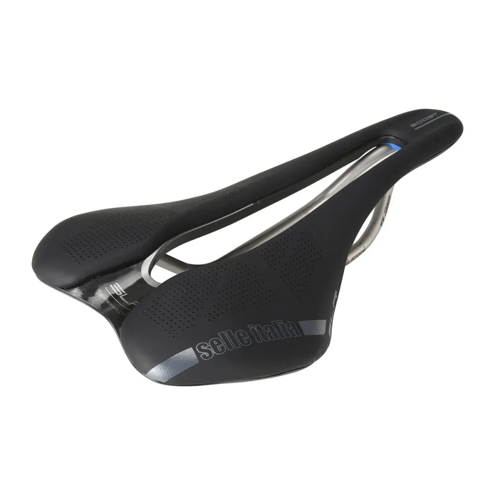 Sadel SELLE ITALIA SLR BOOST SUPERFLOW L Rails TI316 Svart