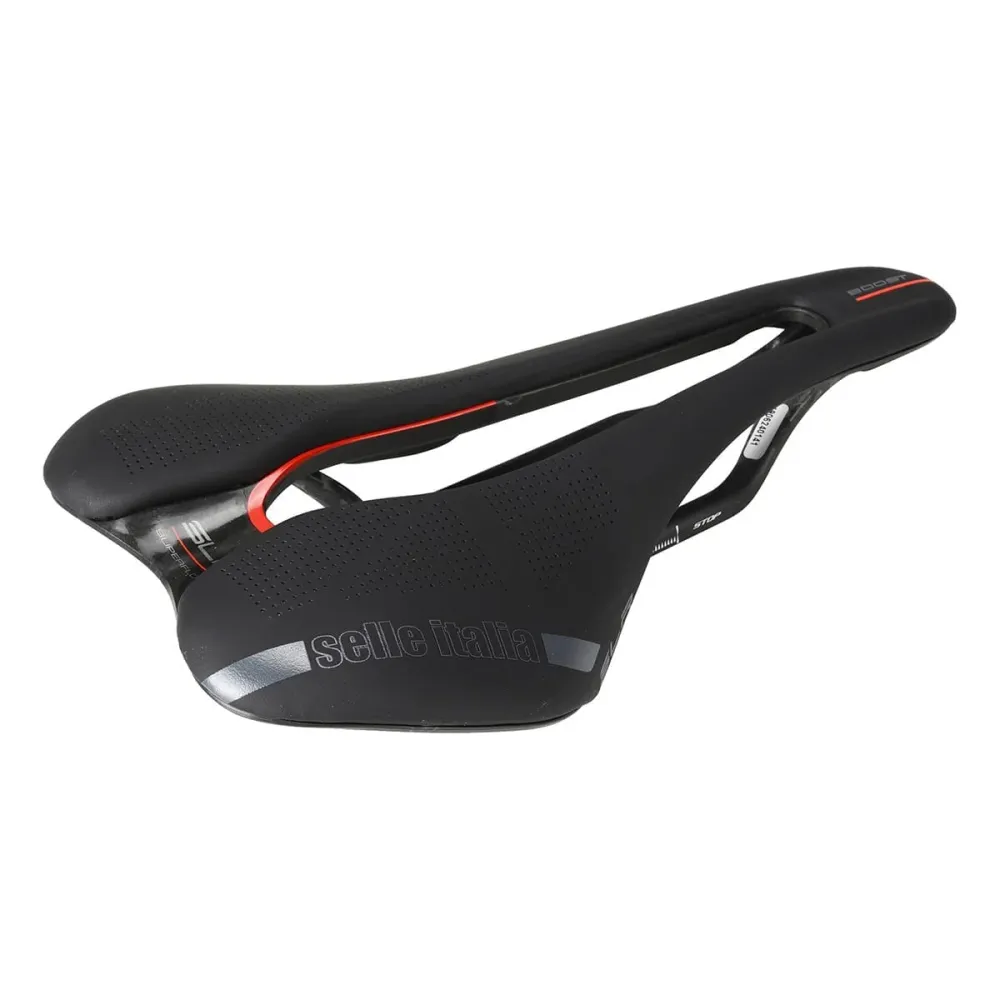 Sadel SELLE ITALIA SLR BOOST SUPERFLOW L KIT CARBONIO CarboKeramic Rails Svart
