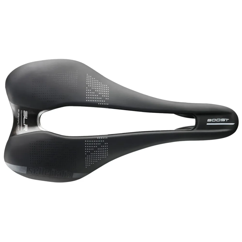 Sadel SELLE ITALIA SLR BOOST TM SUPERFLOW S Skänklar Mangan Svart