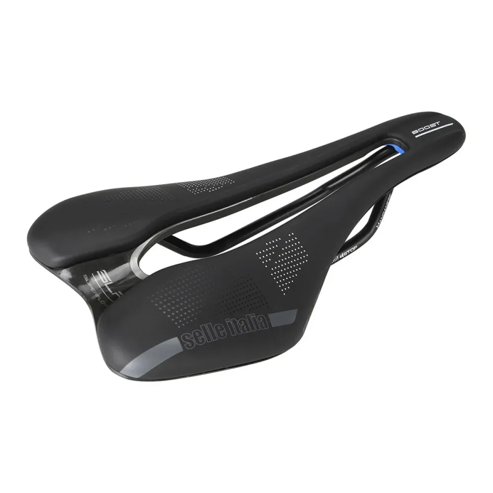 Sadel SELLE ITALIA SLR BOOST TM SUPERFLOW S Skänklar Mangan Svart