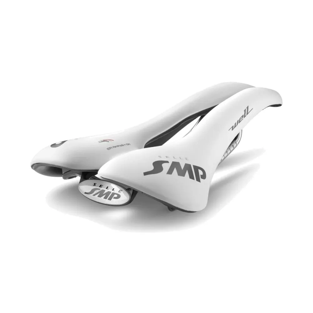 Sadel SMP WELL Bredd 144 mm Stålräcken Vit