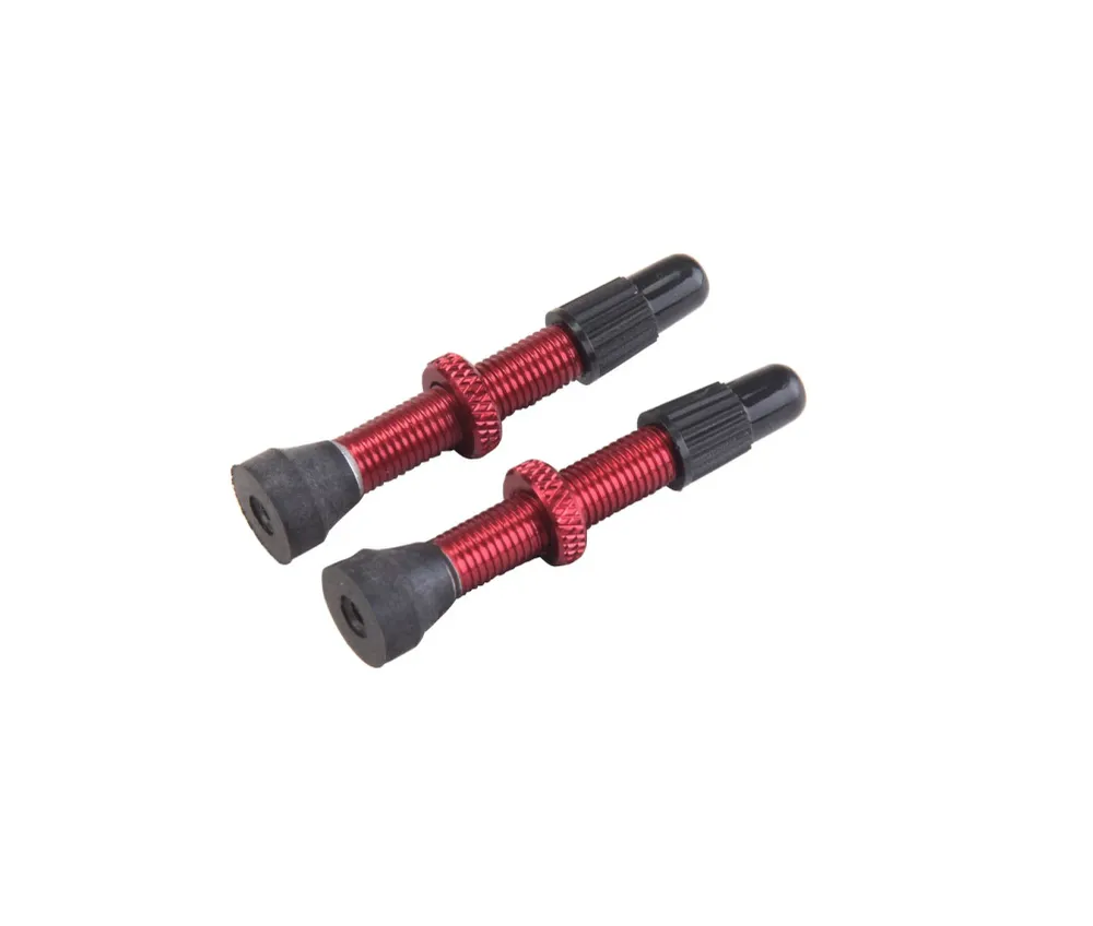 Sats med 2 VAR Presta-ventiler Aluminium 35 mm Röd