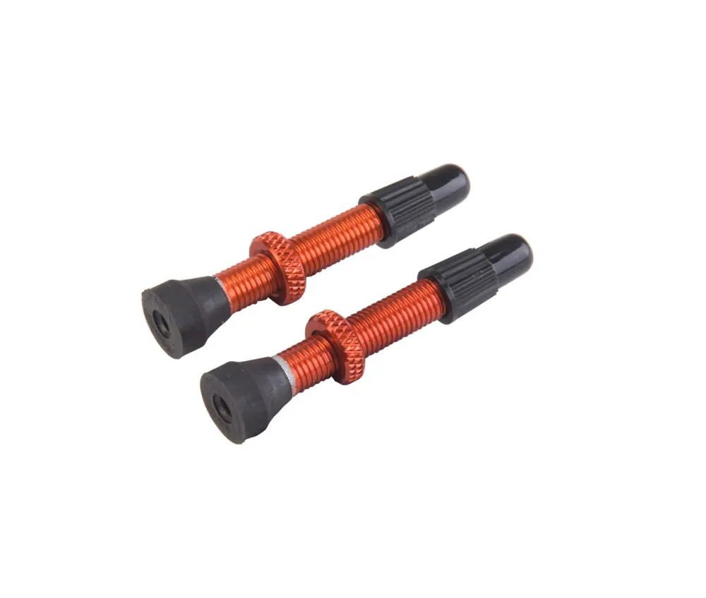 Sats med 2 VAR Presta-ventiler Aluminium 35 mm Orange