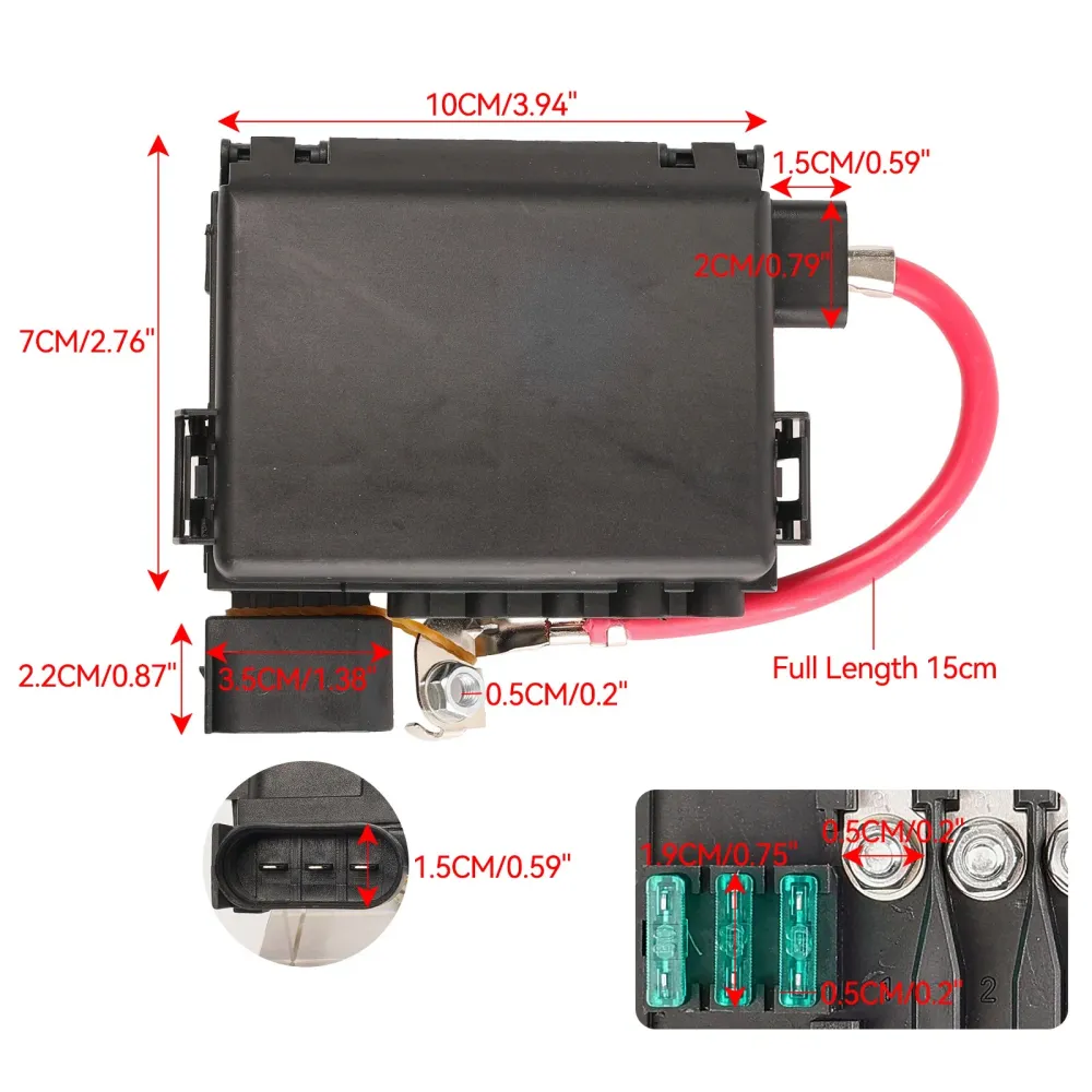 Säkringsdosa batteriterminal 1J0937550A För VW Jetta Golf Mk4 Beetle 1999-2004