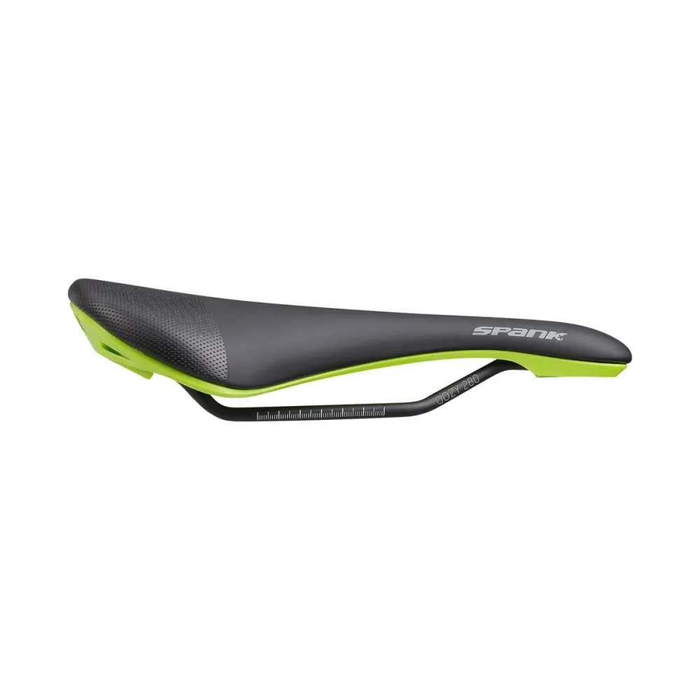 SPANK OOZY 280 144 mm sadel CrMo skenor Grön