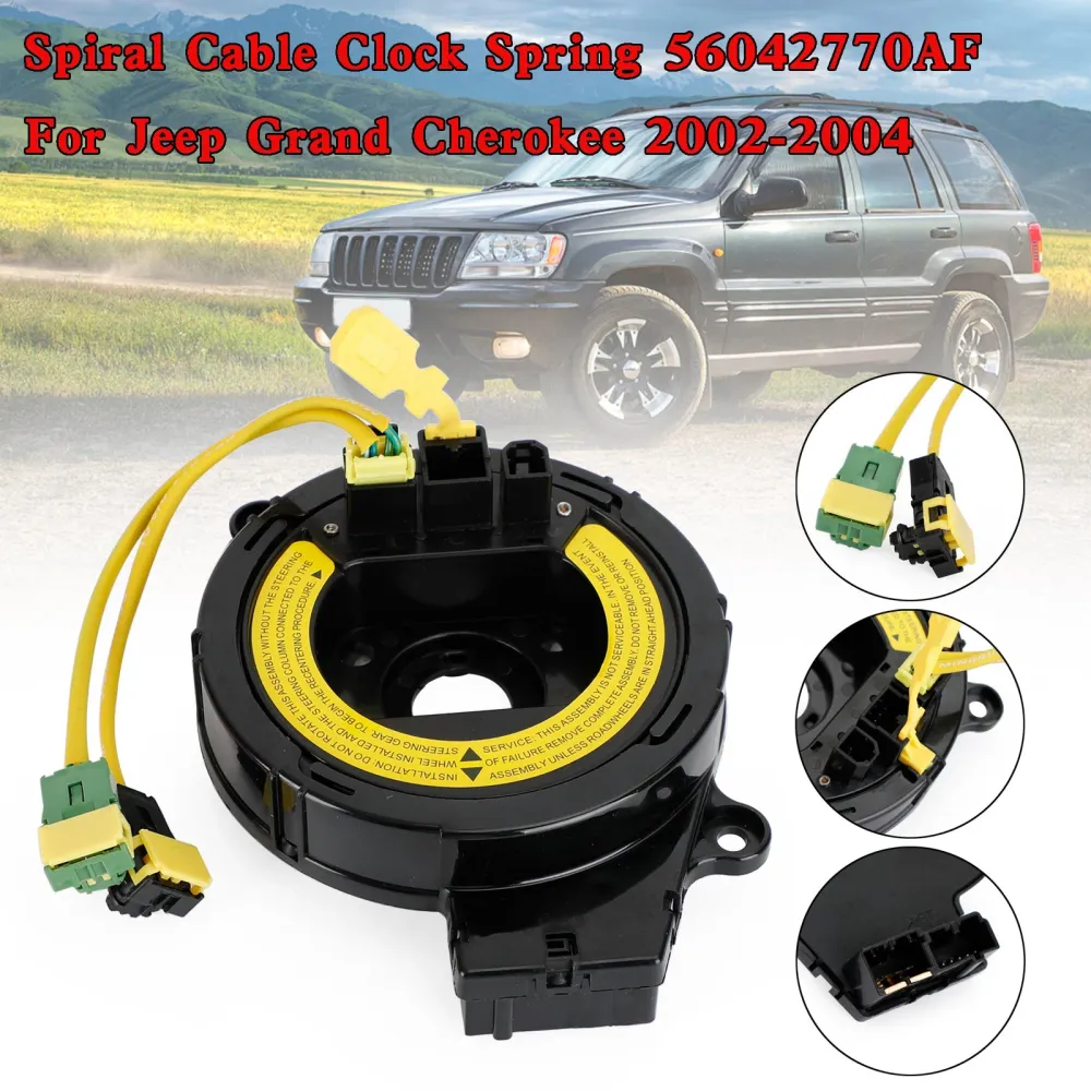 Spiral Cable Clock Spring 56042770af för Jeep Grand Cherokee 2002-2004 Generic