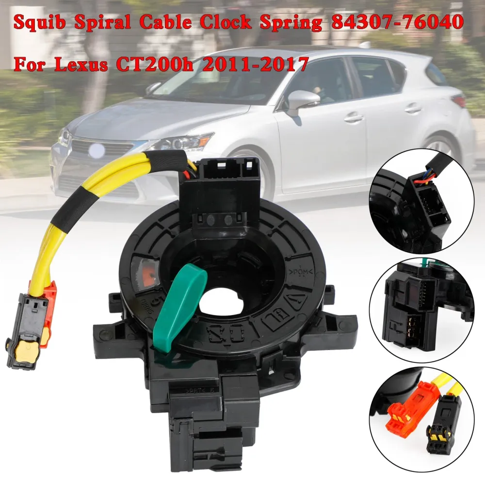 Squib Spiral Cable Clock Spring 84307-76040 För Lexus CT200h 2011-2017 Generic