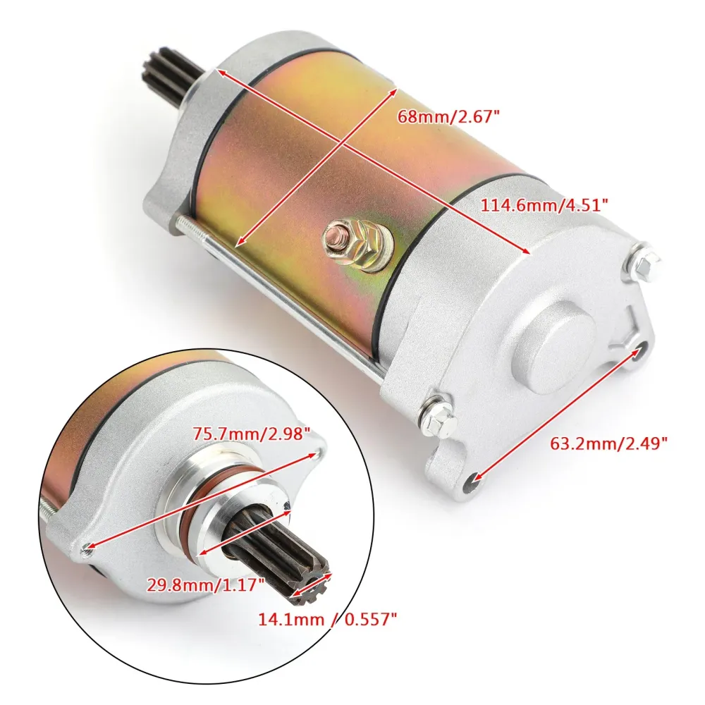 Ny startmotor för CF Moto Cforce Uforce Zforce 400 500 600 HO S EPS 16-19 Generic