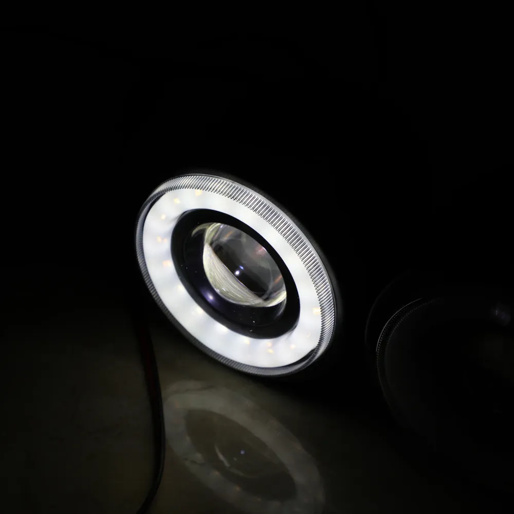 Svart Twin Headlight Motorcykel Dubbel Dual Lamp Street Fighter Universal Generic