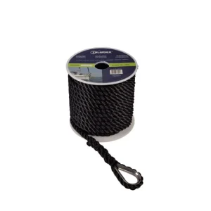 Talamex, Ankarlina polyester 10 mm 20 m svart, 3-trådig