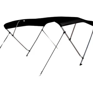 Talamex, Bimini Top Deluxe 3 Buer - Sort, 600D Polyester – Størrelse: 183x200-213x117 CM