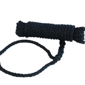 Talamex, Fortøjning marineblå med øjesplejs, 3-strenget polypropylen, flydende, 40cm – Størrelse: 10mm / Variant: 10M