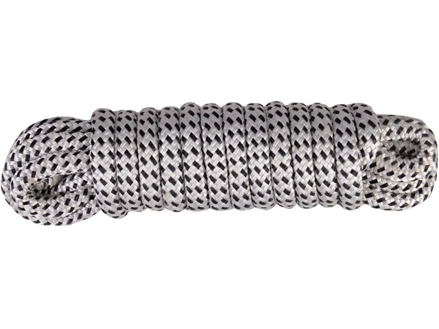 Talamex, Fortøjning polypropylen 16-flet hvid/sort, 40 cm øjesplejsning – Størrelse: 12mm / Variant: 6 M