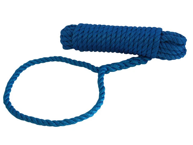 Talamex, Fortøjningsline Polypropylen Blå, 3-strenget med øjesplejs 40cm, Flydende – Størrelse: 12mm