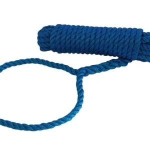 Talamex, Fortøjningsline Polypropylen Blå, 3-strenget med øjesplejs 40cm, Flydende – Størrelse: 14mm