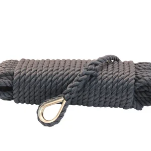 Talamex, Förtöjningslina 10mm 20m marinblå, 3-trådig, med fingerborg