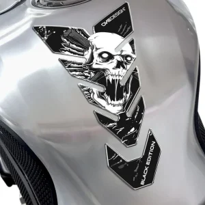 Tankskydd "SKULL6" - vit