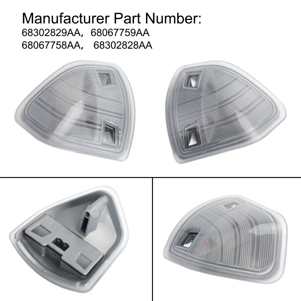 Tow Mirror Turn Signal Smoked Light Set (LH + RH) för Dodge Ram 1500 2500 3500 Generic