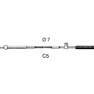 Ultraflex, C5 Kontrolkabel til Mercury/Mercruiser, 95 mm, 1 stk – Størrelse: 2,44 M
