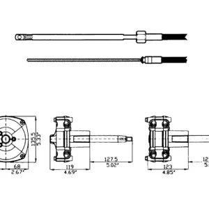 Ultraflex, M66 Styrekabel, 1stk. – Størrelse: 2,44 M