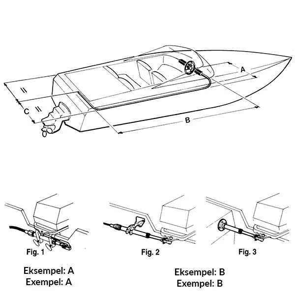 Ultraflex, M90-styrekabel, 1 stk – Størrelse: 15" 4,59 M